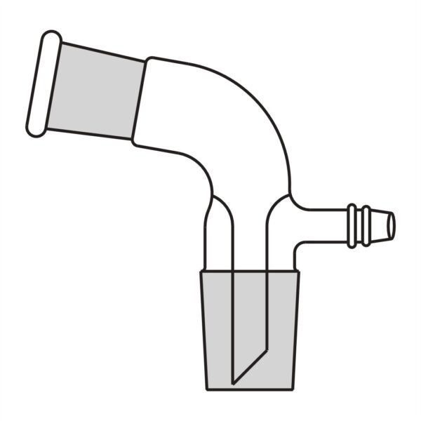 adapter receiver angled with vacuum tubing astm