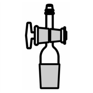 adapter straight cone with ptfe stopcock