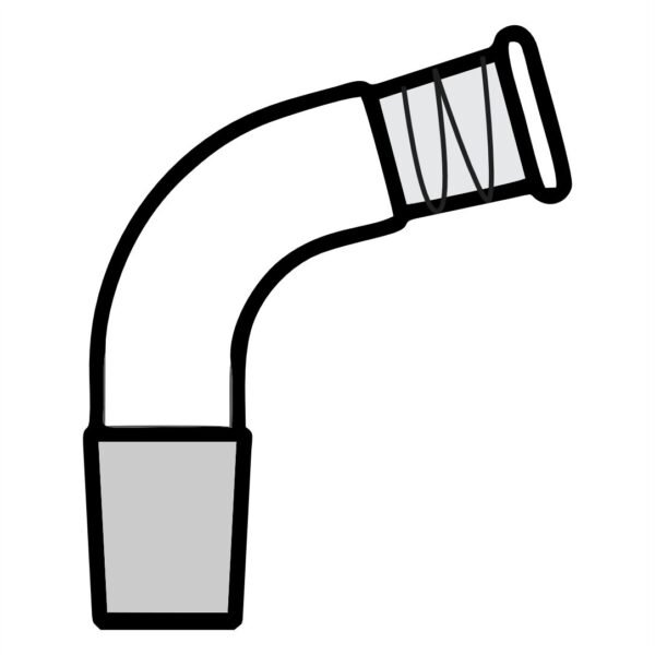 adapter vaccum or gas 90°