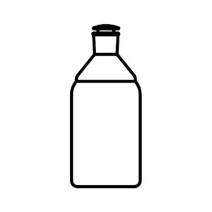 bottle reagent narrow mouth clear glass