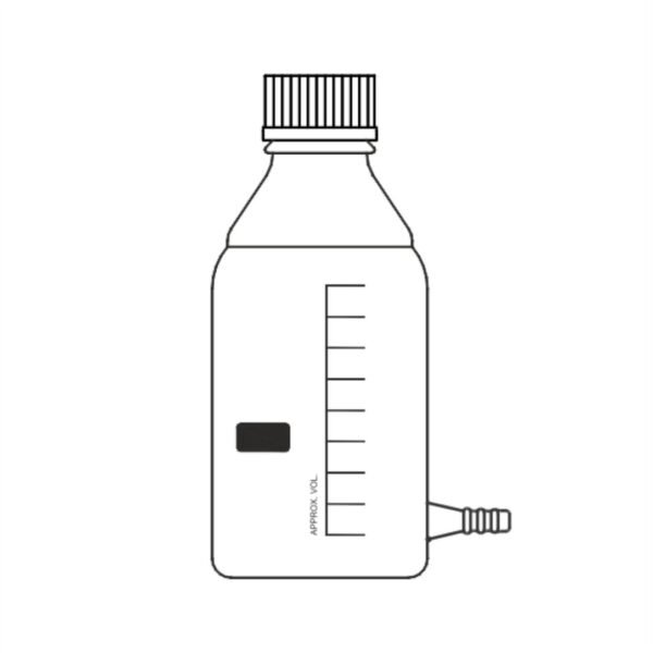 bottle aspirator with gl 45 cap and tubulation