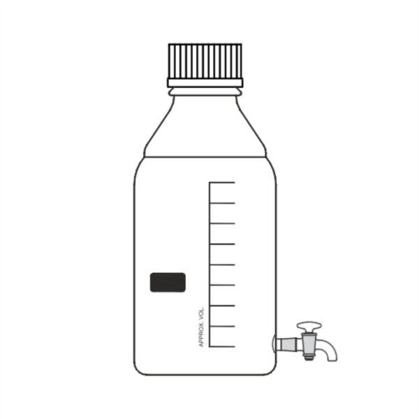 bottle aspirator with gl 45 cap with socket and interchangeable stopcock