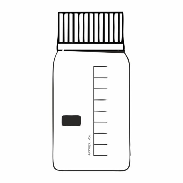 bottle reagent clear wide mouth with gl 80 cap