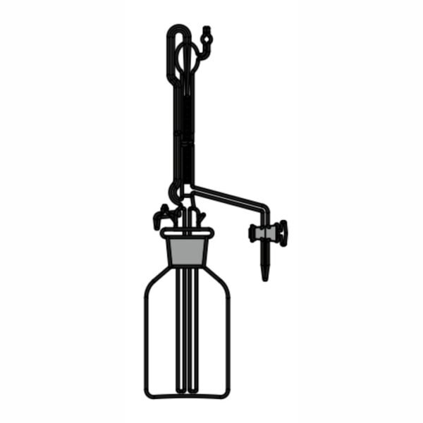 burette automatic straight bore with glass key class a with batch certificate