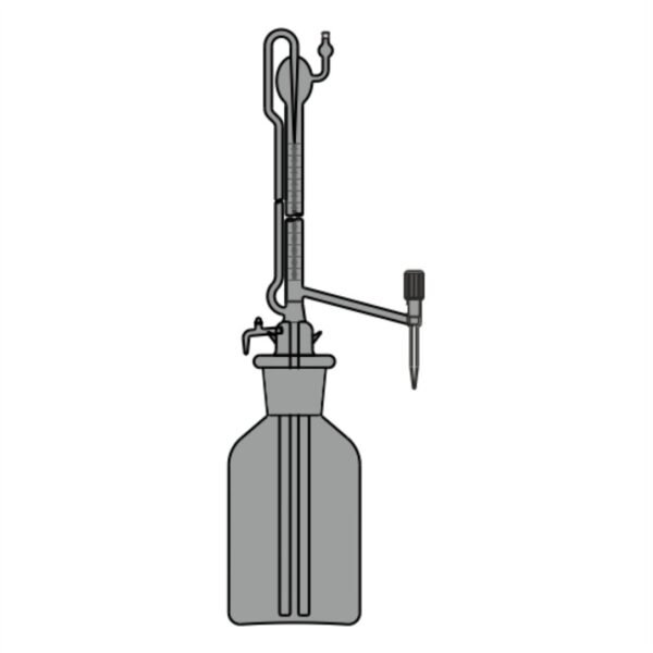burette automatic with ptfe stopcock amber class a with batch certificate