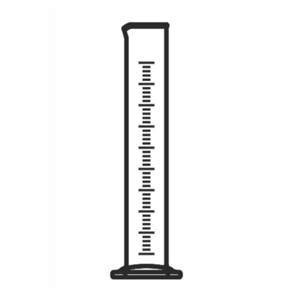 measuring cylinder hexagonal base td astm class a with batch certificate