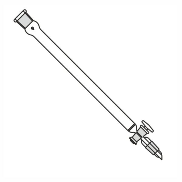 Chromatography Column with Socket Cone Sintered Disc & Glass Key Stopcock
